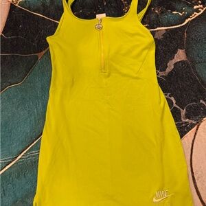 Nike Lime Green Tank Dress with Front Zip